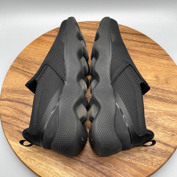 Skechers Go Walk Massage Fit Ripple Shoes Mens Size 10 Black Slip On Comfort - Picture 6 of 8